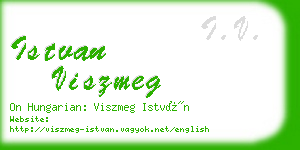 istvan viszmeg business card